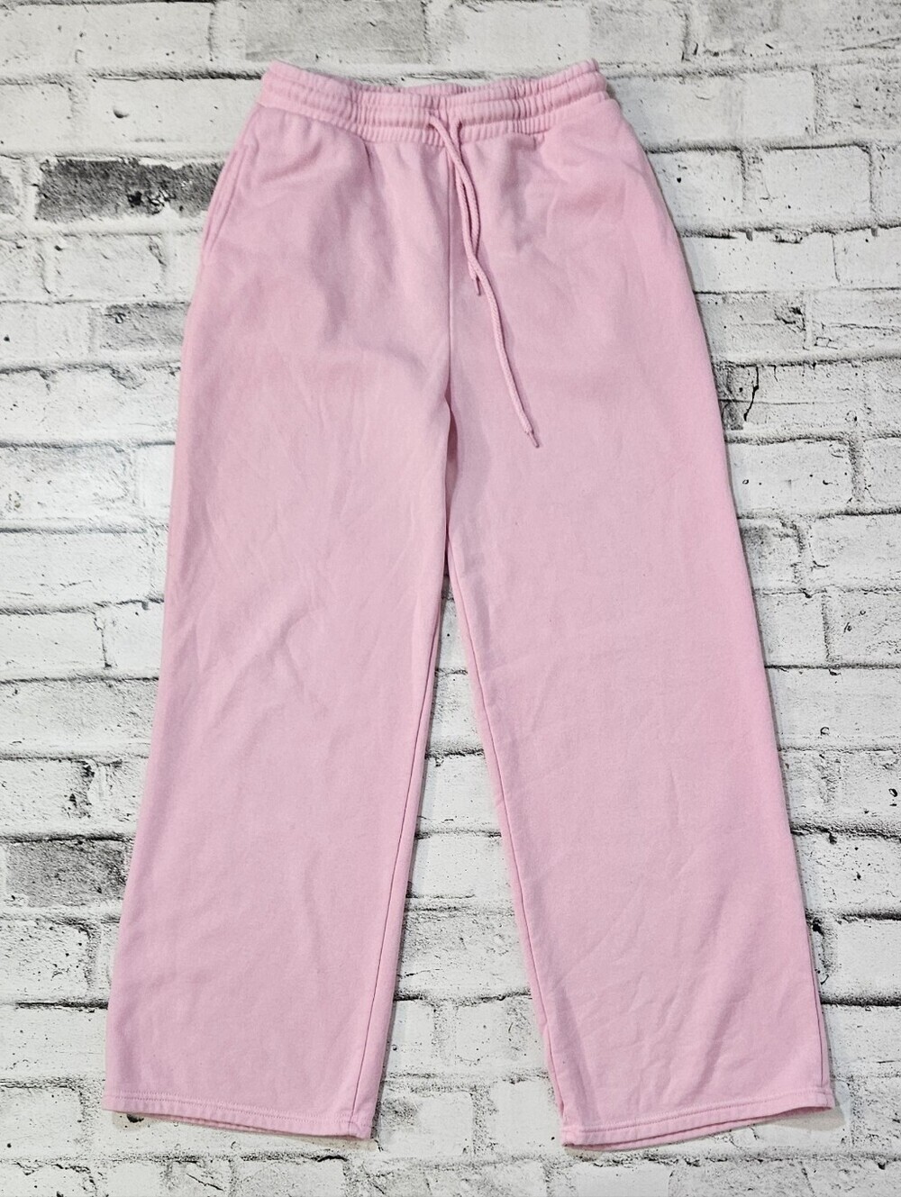 Reflex Pink Wide Leg Fleece Sweatpants Women’s Large Lounge Joggers